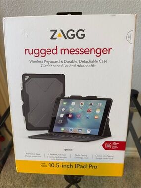 Zagg Rugged Messenger Wireless Keyboard and Durable Case - Black